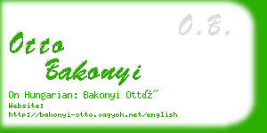 otto bakonyi business card